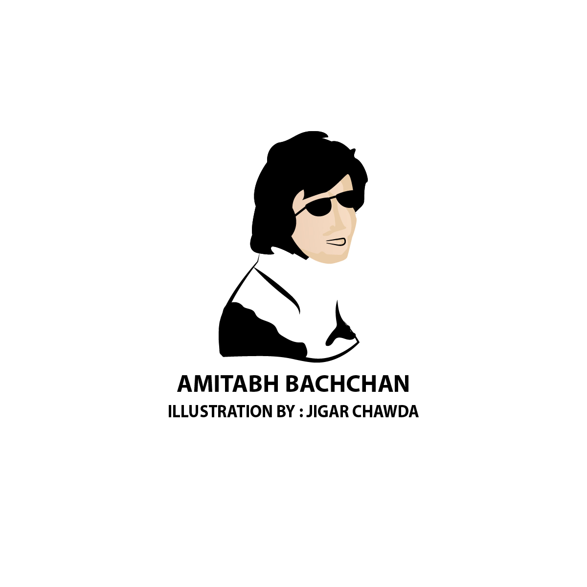 Day 9 – Illustration of  Actor Amitabh Bachchan